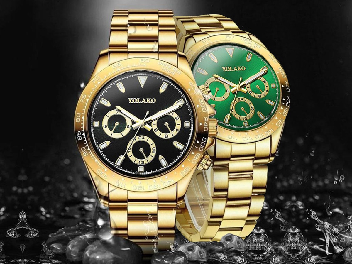 2 Pcs Yolako Golden Watches
